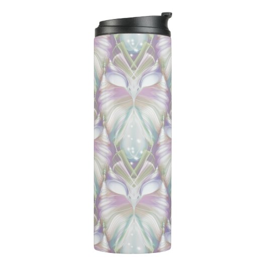 Pastel Lila Oracle Owl Pattern Thermosbecher (Nach links gedreht)