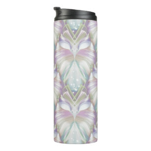 Pastel Lila Oracle Owl Pattern Thermosbecher