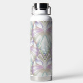 Pastel Lila Oracle Owl Pattern Trinkflasche (Rückseite)