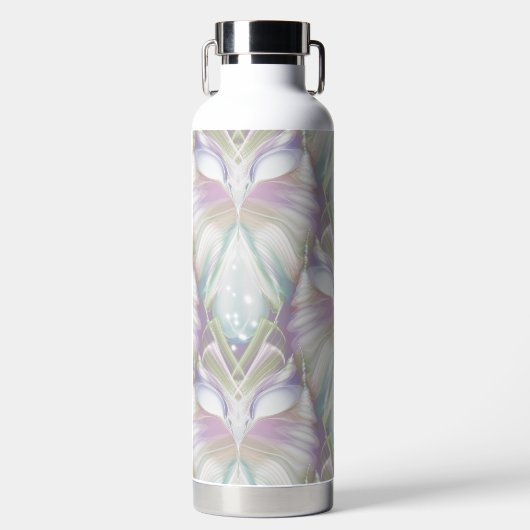 Pastel Lila Oracle Owl Pattern Trinkflasche (Vorderseite)