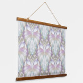 Pastel Lila Oracle Owl Pattern Wandteppich Mit Holzrahmen (Gewinkelt)