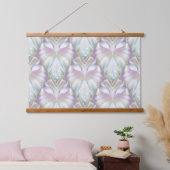 Pastel Lila Oracle Owl Pattern Wandteppich Mit Holzrahmen (Schlafzimmer)