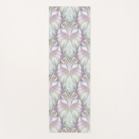 Pastel Lila Oracle Owl Pattern Yogamatte (Vorderseite)