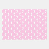 PASTEL LILA PERIWINKLE PINK ROWS OF BABY FEED GESCHENKPAPIER SET (Vorderseite 3)