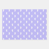 PASTEL LILA PERIWINKLE PINK ROWS OF BABY FEED GESCHENKPAPIER SET (Vorderseite 2)