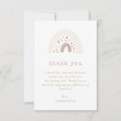 Pastel Lila Pink Boho Rainbow Birthday Party Dankeskarte (Vorderseite)