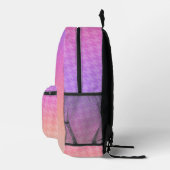 Pastel Lila Pink Coral Ombre - riesiges Monogramm Bedruckter Rucksack (Rechts)