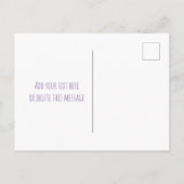 Pastel Lila Pink Feathers Glitzern Inspiration Postkarte (Rückseite)