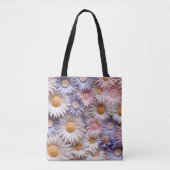 PASTEL LILA PINK PEACH WEISSE BLUME TASCHE (Vorderseite)
