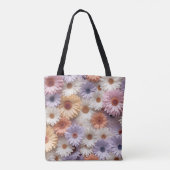 PASTEL LILA PINK PEACH WEISSE BLUME TASCHE (Rückseite)