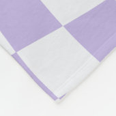 Pastel Lila Psychedelic Checkered Groovy Grid Pa Fleecedecke (Ecke)