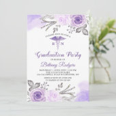 Pastel Lila RN Nursing School Abschluss Foto Einladung (Stehend Vorderseite)