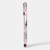Pastel lila rosa Blumenmuster, dunkel Case-Mate iPhone Hülle (Rückseite / Links)