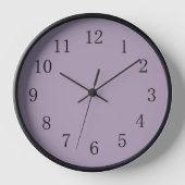 Pastel Lila, runde (mittlere) Wall-Uhr Uhr (Vorderseite)