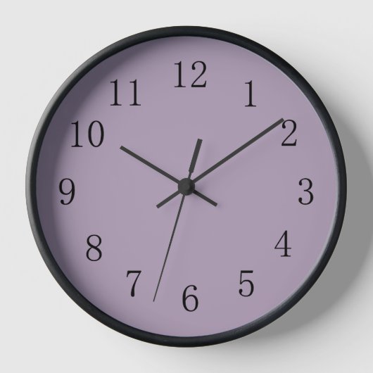 Pastel Lila, runde (mittlere) Wall-Uhr Uhr (Vorderseite)