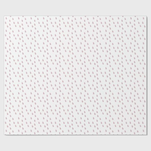 Pastel Lila Simple Modern Raindrops Muster Geschenkpapier (Flach)