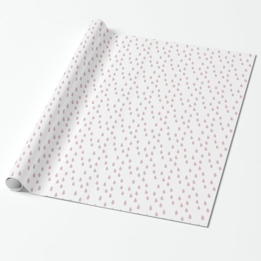 Pastel Lila Simple Modern Raindrops Muster Geschenkpapier (Ungerollt)