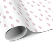 Pastel Lila Simple Modern Raindrops Muster Geschenkpapier (Rolleneckpunkt)