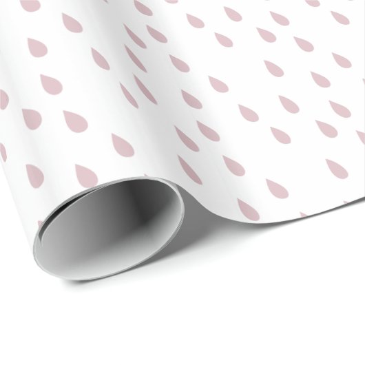 Pastel Lila Simple Modern Raindrops Muster Geschenkpapier (Rolleneckpunkt)