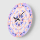 Pastel Lila Soft Peach Pink Star Dopamin Dekoratio Große Wanduhr (Winkel)