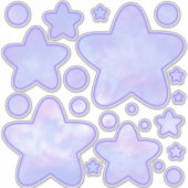 Pastel Lila Star Decal Aufkleber (Vorderseite)