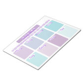 Pastel Lila und Aquamariner Weekly-Planer Notizblock (angewinkelt)