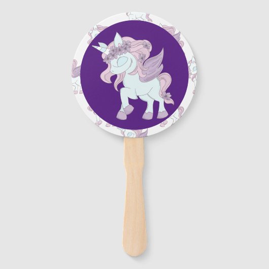 Pastel Lila und Weiß Fächer (Vorderseite)