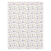 Pastel Lila Violet Blumengarten Botanisches Party Tischdecke (Vorderseite)