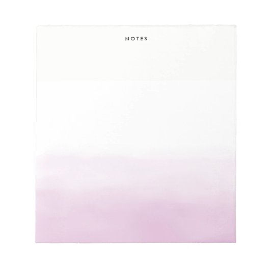 Pastel Lila Watercolor Ombre Chic Personalisiert Notizblock (Vorderseite)