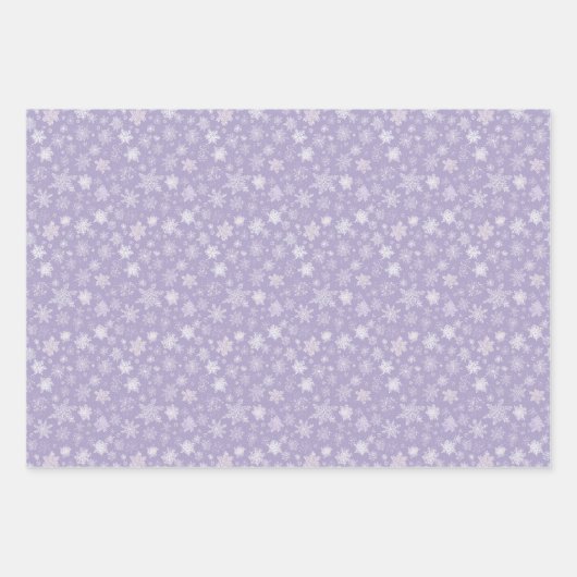 Pastel Lila Weihnachten Geschenkpapier Set (Vorderseite 3)