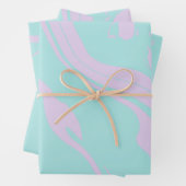 Pastel Lilac Abstrakte Gefärbte Krawatte Muster Geschenkpapier Set (Beispiel)