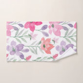 Pastel Lilac Blush Lavendel Pink Modernes Muster Badhandtuch Set (Handtuch)