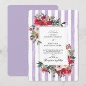 Pastel Lilac Colored Wedding Einladung (Vorne/Hinten)