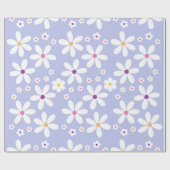 Pastel Lilac Daisy Blume Frühjahr Sommer Geburtsta Geschenkpapier (Flach)