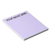 Pastel Lilac Einzigartige Geschenke für Personalis Notizblock (angewinkelt)