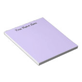 Pastel Lilac Gray Personalisiert Simple Notizblock (angewinkelt)