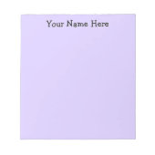 Pastel Lilac Gray Personalisiert Simple Notizblock (Vorderseite)