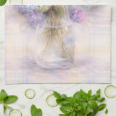 Pastel Lilac Hydrangea Kitchen Tea Towel Geschirrtuch (Gefaltet)