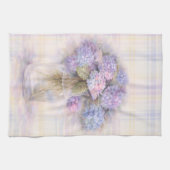 Pastel Lilac Hydrangea Kitchen Tea Towel Geschirrtuch (Horizontal)