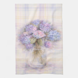 Pastel Lilac Hydrangea Kitchen Tea Towel Geschirrtuch