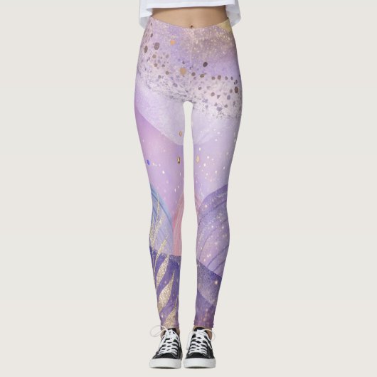 Pastel Lilac Leggings Soft und Stilvolles Design (Vorderseite)