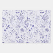 Pastel Lilac Lila Rustikale Wildblume Geschenkpapier Set (Vorderseite 2)