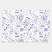 Pastel Lilac Lila Rustikale Wildblume Geschenkpapier Set (Vorderseite)
