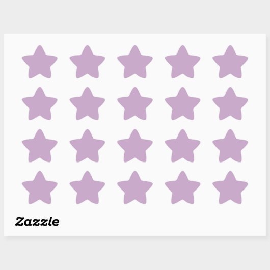 Pastel Lilac Minimal Star Sticker für Veranstaltun (Blatt)