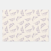 Pastel Lilac Minimalistisches Blumenmuster Geschenkpapier Set (Vorderseite)