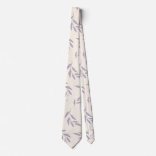 Pastel Lilac Minimalistisches Blumenmuster   Krawatte