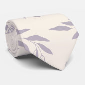 Pastel Lilac Minimalistisches Blumenmuster Krawatte (Gerollt)