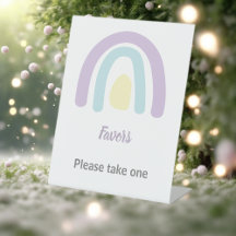 Pastel lilac Rainbow Baby Shower Favoriten