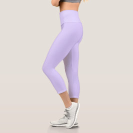 Pastel Lilac Solid Color | Classic | elegant Capri Leggings