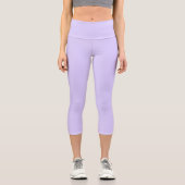 Pastel Lilac Solid Color | Classic | elegant Capri Leggings (Vorderseite)